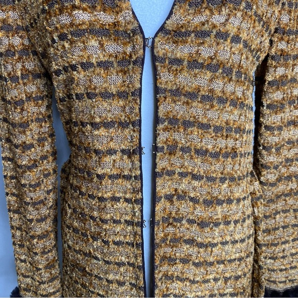 St. John Gold and Brown Textured Coat - Picture 7 of 10